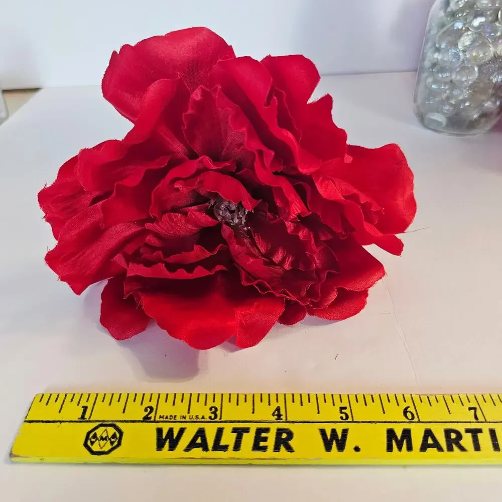Artificial Red Peony Flower 20 Stems 6 Inch Large Faux Silk Wedding Floral Decor